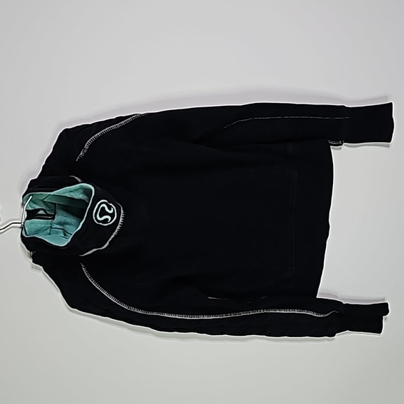 LULULEMON black and green size 6 scuba zip up hoodie - Picture 4 of 7